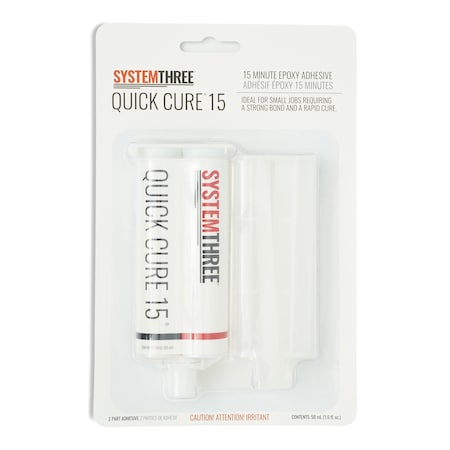 System Three Resins Quick Cure 15 Epoxy Adhesive, 50mL Cartridge 1010K90